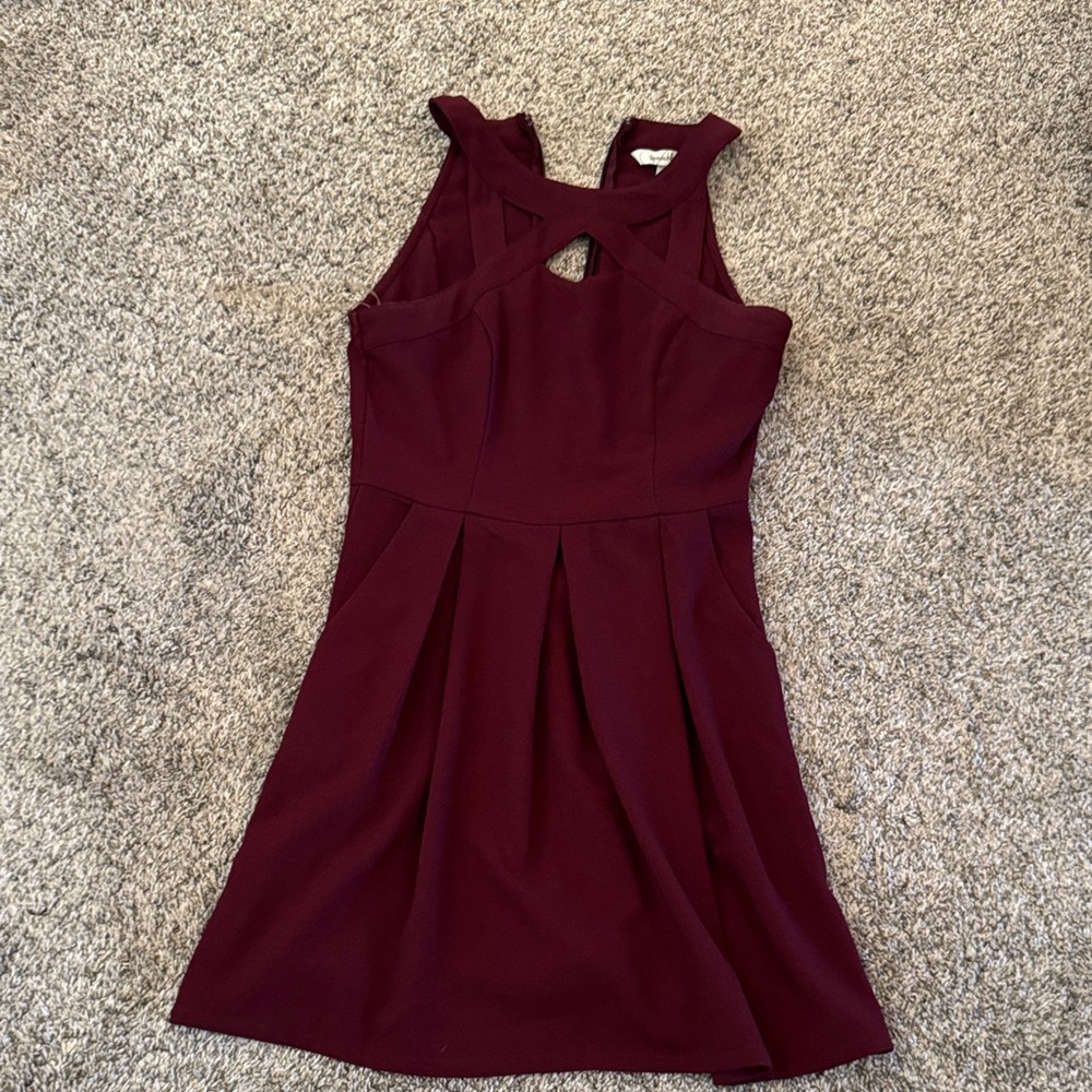 Burgundy Sleeveless Dress